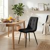 CLP 2er Set Esszimmerstühle Antibes Cordbezug gepolstert Rückenlehne bis 150 kg,schwarz Bild 3