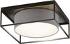 Fischer & Honsel 21328 Deckenleuchte Carre sandschwarz Leinen grau 50cm Bild 4
