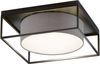 Fischer & Honsel 21328 Deckenleuchte Carre sandschwarz Leinen grau 50cm Bild 5