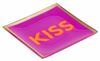 Giftcompany Glasteller "Love Plates" Kiss Dekoteller 10x10cm Fuchsia 1088103015 Bild 2