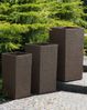 Blumentopf dunkelbraun quadratisch 30 x 30 x 60 cm GAZA Bild 3