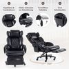 BBWL Drehstuhl XXL Chefsessel mit Massage Heizfunktion PU Leder Fußstütze, Ergonomischer Bürostuhl 360° drehbar verstellbar bis 150 kg Bild 4