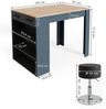 Esstisch-Set Repose Anthrazit/Goldkraft Eiche 67 x 100 cm mit 2 Hockern Vicco Bild 3