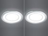 Runde LED Deckeneinbaustrahler 2er Set in Silber Chromfarben Ø 14,8cm Bild 3