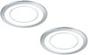 Runde LED Deckeneinbaustrahler 2er Set in Silber Chromfarben Ø 14,8cm Bild 2