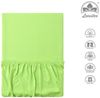 leevitex® Spannbettlaken, Premium 170g/m², Gummizug: rundum, schwer und dick, 100% Jersey-Baumwolle, Apfelgrün / Hellgrün, 90 x 200 - 100 x 220 cm Bild 2