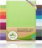 leevitex® Spannbettlaken, Premium 170g/m², Gummizug: rundum, schwer und dick, 100% Jersey-Baumwolle, Apfelgrün / Hellgrün, 90 x 200 - 100 x 220 cm Bild 4