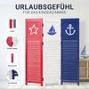 Kinder Paravent Raumteiler 3 teilig Holz Maritim Lamellen Trennwand Sichtschutz Spanische Wand Bild 5