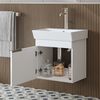 Roomart LYCIA-50 Badmöbel Set– 2-teiliges Badezimmermöbel Set - Waschbecken mit Unterschrank - H 54 x B 37 x T 50 cm • Weiß Bild 2