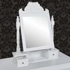 vidaXL Schminktisch mit Spiegel, MDF weiß, 60 x 12,5 x 74 cm Bild 5