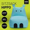 Lumaland Sitzsack Kinder Hippo Tier Kissen 80x70x65 cm, Wohlfühl Sitzkissen, süßes Motiv, Kids, pflegeleicht Bild 2
