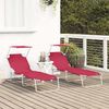 vidaXL Sonnenliege 2 pcs Rot 58 x 188 x 77cm Polyester 42003061 Bild 3
