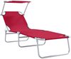 vidaXL Sonnenliege 2 pcs Rot 58 x 188 x 77cm Polyester 42003061 Bild 4