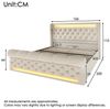 STILVORA Polsterbett 160x200 Doppelbett mit LED,Stauraumkopfteil,USB&TYPE-C,Mit Matratze (Funktionsbett, 1-tlg, 160x200cm, ohne Matratze), mit USB- und Typ-C-Anschlüssen, LED-Leuchten Bild 4