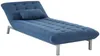 Vente-unique - Chaiselongue Schlafsofa - Stoff - Blau - HORNET Bild 3
