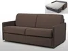 Schlafsofa 3-Sitzer CALIFE - Stoff - Braun - Liegefläche: 140 cm - Matratzenhöhe: 14 cm Bild 4
