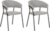 Esszimmerstuhl 2er Set MARIPOSA Bouclé Grau Bild 5