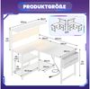 YOUDENOVA Gamingtisch Gaming Schreibtisch L Form 120x80 cm mit LED Steckdose Regal Schwarz (1-St) Bild 2