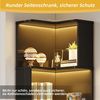 STILVORA Highboard Eckbücherregal Vitrine Hochschrank mit App-Steuerung LED, Schwarz (Multifunktionsbücherregal, L-förmiges Bücherregal, mit LED-Farbwechsel-Lichtleiste, fünfschichtiger Stauraum), 63.5 x 45 x 175cm Bild 3