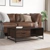vidaXL Couchtisch Braun Eichen-Optik 90x57x35 cm Holzwerkstoff Metall 848758 Bild 3