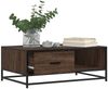 vidaXL Couchtisch Braun Eichen-Optik 90x57x35 cm Holzwerkstoff Metall 848758 Bild 4