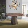 Casa Padrino Luxus Massivholz Esstisch Braun / Bunt Ø 144 cm - Esszimmer Möbel Bild 4