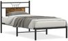 vidaXL Bettgestell ohne Matratze Räuchereiche 75x190 cm Holzwerkstoff 4106733 Bild 2