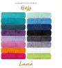 Lavea Badematte Bali, Höhe 3 mm, rutschhemmend, beidseitig nutzbar, strapazierfähig, fußbodenheizungsgeeignet, waschbar, schnell trocknend, Bio-Baumwolle, rechteckig, hochwertiger und nachhaltiger Premium Duschvorleger – saugstarke Faser Bild 4