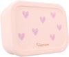 Kidzroom Kinder Lunchbox aus Silikon – Brotdose mit Herz-Print & 3 Fächern in Rosa Bild 1