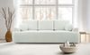 Selsey 'Barletto' 3-Sitzer-Sofa mit Schlaffunktion und Stauraum, Bouclé, Creme Bild 2
