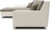 DOMO Collection Treviso, Ecksofa, Webstoff/Kunstleder weißgrau/weiß, 178 x 240 cm Bild 3