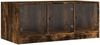 vidaXL Couchtisch mit Glastüren Räuchereiche 102x50x42 cm 836417 Bild 2