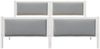 vidaXL Bettrahmen mit Kopfteil Hellgrau 180 x 200 cm Stoff 3394252 Bild 5