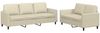 vidaXL 2-tlg. Sofagarnitur mit Kissen Creme Kunstleder 3201761 Bild 2