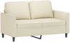 vidaXL 2-tlg. Sofagarnitur mit Kissen Creme Kunstleder 3201761 Bild 3