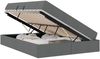 vidaXL Aufbewahrungsbett mit Matratze Dunkelgrau 140 x 200 cm 3399665 Bild 2