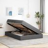 vidaXL Aufbewahrungsbett mit Matratze Dunkelgrau 140 x 200 cm 3399665 Bild 4