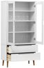 vidaXL Vitrinenschrank MOLDE Weiß 90x35x175 cm Massivholz Kiefer 350544 Bild 3