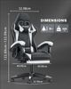 BIGZZIA Bürostuhl Gaming Stuhl mit Fußstütze - Gamer Stühle Ergonomisch mit Lendenkissen, Kopfstütze Gaming Chair Höhenverstellbar Computerstuhl Bild 2
