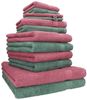 Betz Handtuch Set 12-TLG. Handtuch Set Premium Farbe Beere/tannengrün, 100% Baumwolle (12-St), 2 Duschtücher 4 Handtücher 2 Gästetücher 2 Seiftücher 2 WH Bild 4