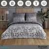 Buymax Bettwäsche Bettbezug-Set, Renforce: 100% Baumwolle, 3 teilig, 200x220 cm, mit Reißverschluss, Sterne Muster, Weiß Grau Bild 2