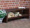 dobar® Green Label 29105FSCe | Gartenbank Svensson mit Kaminholzfach | Moderne Sitzbank mit Stauraum | Kiefernholz Massiv| Holzbank in modernem Design | 138 x 32 x 45,5 cm | Dunkelbraun Bild 1