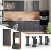 Mikrowellenschrank Fame-Line Dunkelgrau 60 cm Vicco Bild 2