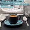 SÄNGER Espressotassen Set Granada - 12 teilig aus Steingut Bild 2