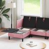 vidaXL Wohnzimmergarnitur mit Kissen mit Speicher 6 pcs Rosa Samt 3413747 Bild 3