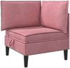 vidaXL Wohnzimmergarnitur mit Kissen mit Speicher 6 pcs Rosa Samt 3413747 Bild 4