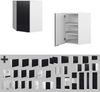 Eckhängeschrank Fame-Line Schwarz gestreift 57 cm Vicco Bild 5