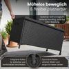STEELSØN 'Serion' Polyrattan Aufbewahrungsbox 330 Liter mit Rollen, schwarz, 140×62×61 cm, wetterfest, Auflagenbox mit Innentasche, Gartenbox mit Griff zum einfachen Transport Bild 5