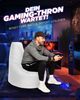 Patchhome Gamer Sitzsack, bereits befüllt, Polyester weiß, Ø 80 cm Bild 2