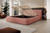Polsterbett Doppelbett PEORIA 160x200cm in Stoff Macau Rose Bild 3